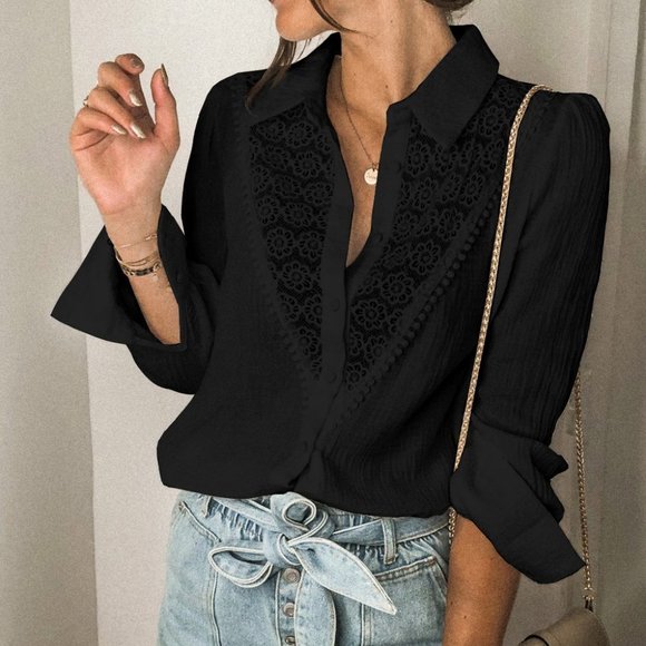 Tops - 100% Cotton Crinkled Shirt